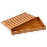 Tábua Migalheira de Bambu 37cm Tábua de Corte Para Pães e Bolos Yoi